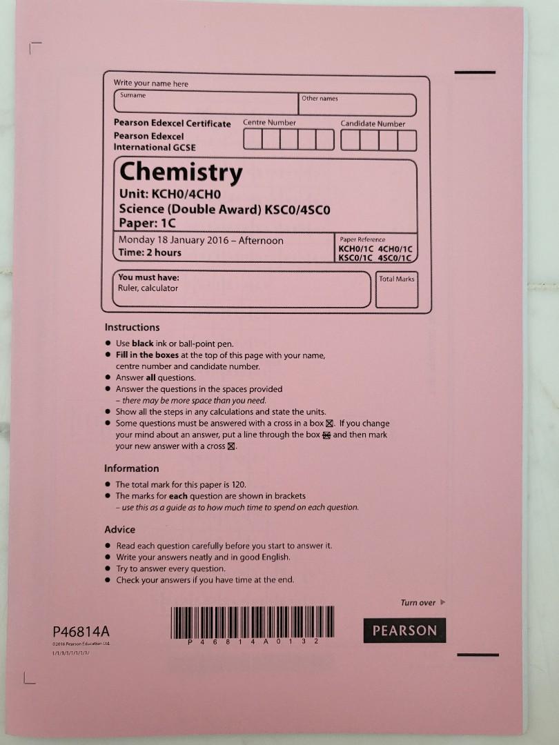 IGCSE 91 Chemistry past papers, Hobbies