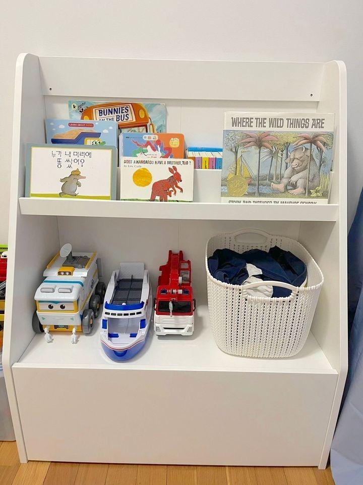 BERGIG Book display with storage, white - IKEA