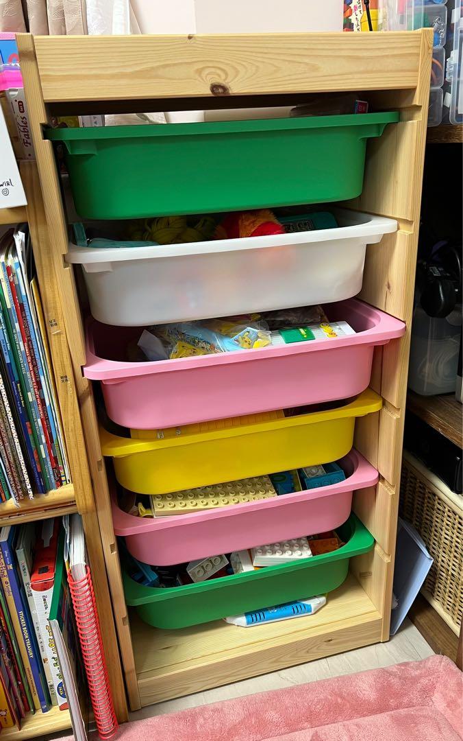 Ikea children storage system, 傢俬＆家居, 傢俬, 書櫃、櫃子及架 on Carousell