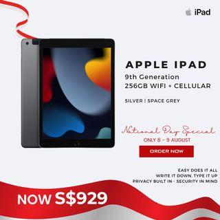 (Campaign ended) iPad 2022 (9th Gen) 256GB WIFI + Cellular - National Day Deal!