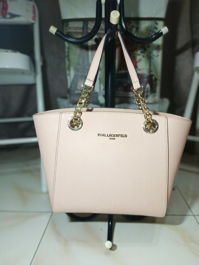 Karl Lagerfeld Paris Karolina Chain Tote Bag, Luxury, Bags & Wallets on Carousell