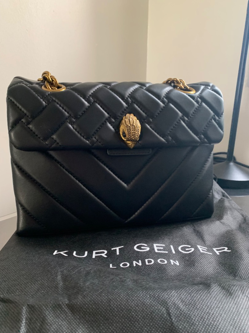 Kurt Geiger London- Kensington Leather Cross body flap bag (Free sf ...