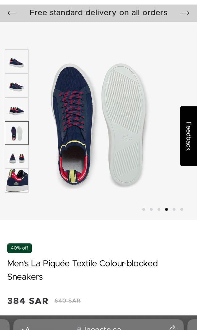 Lacoste La Piqu e Textile Colour blocked Sneakers Women s Fashion