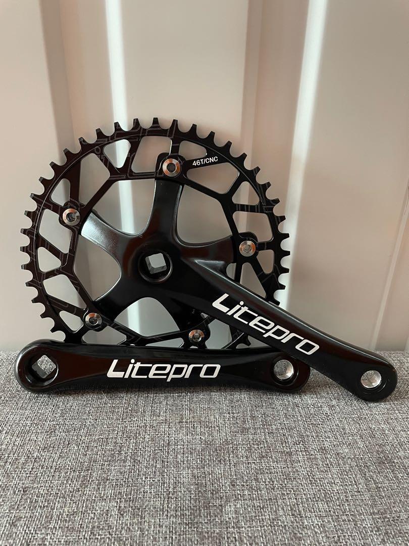 52t Litepro Groupset Litepro Folding Bike 130BCD 50-58T Chainwheel