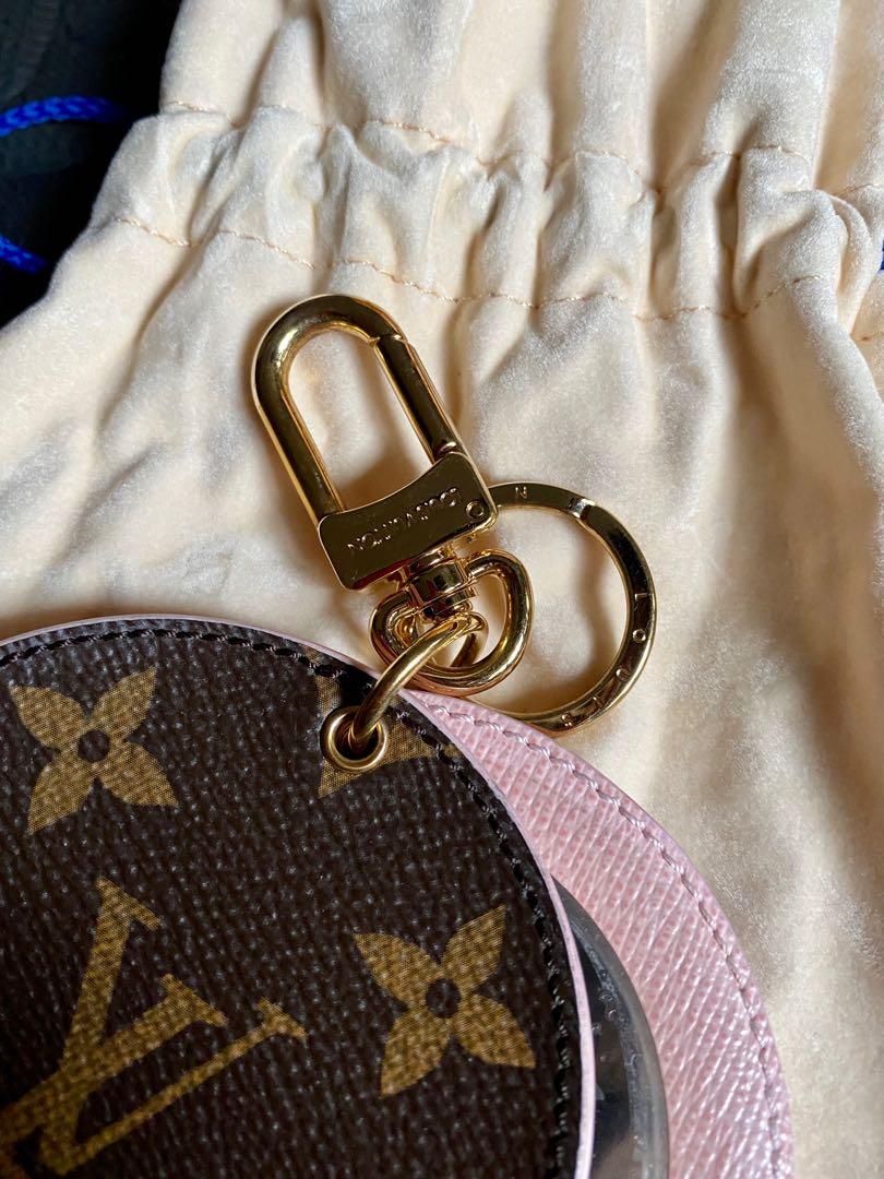 LOUIS VUITTON Monogram LV Mirror Bag Charm Key Holder Rose Ballerine 937602