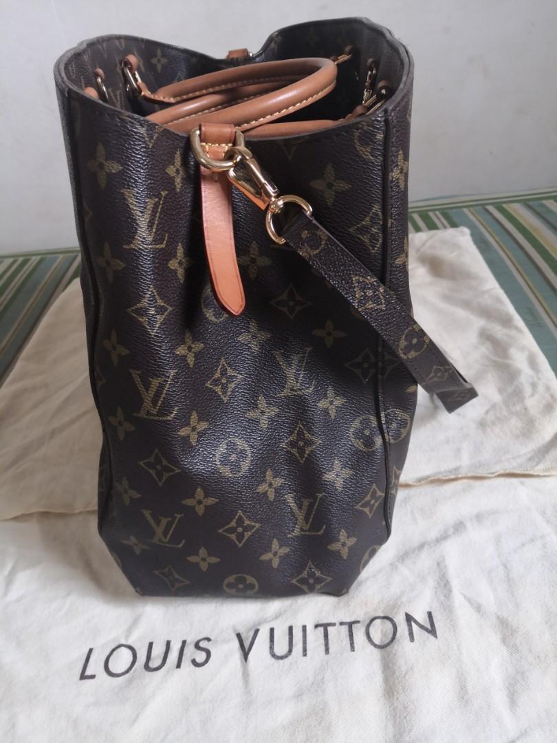 Louis Vuitton Tote bag Montagne MM Monogram 2WAY Leather Brown Square  Authentic