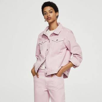 Mango pink denim jacket 2025