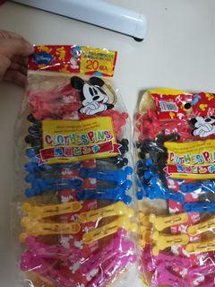 Mickey mouse clothes pins and chopsticks