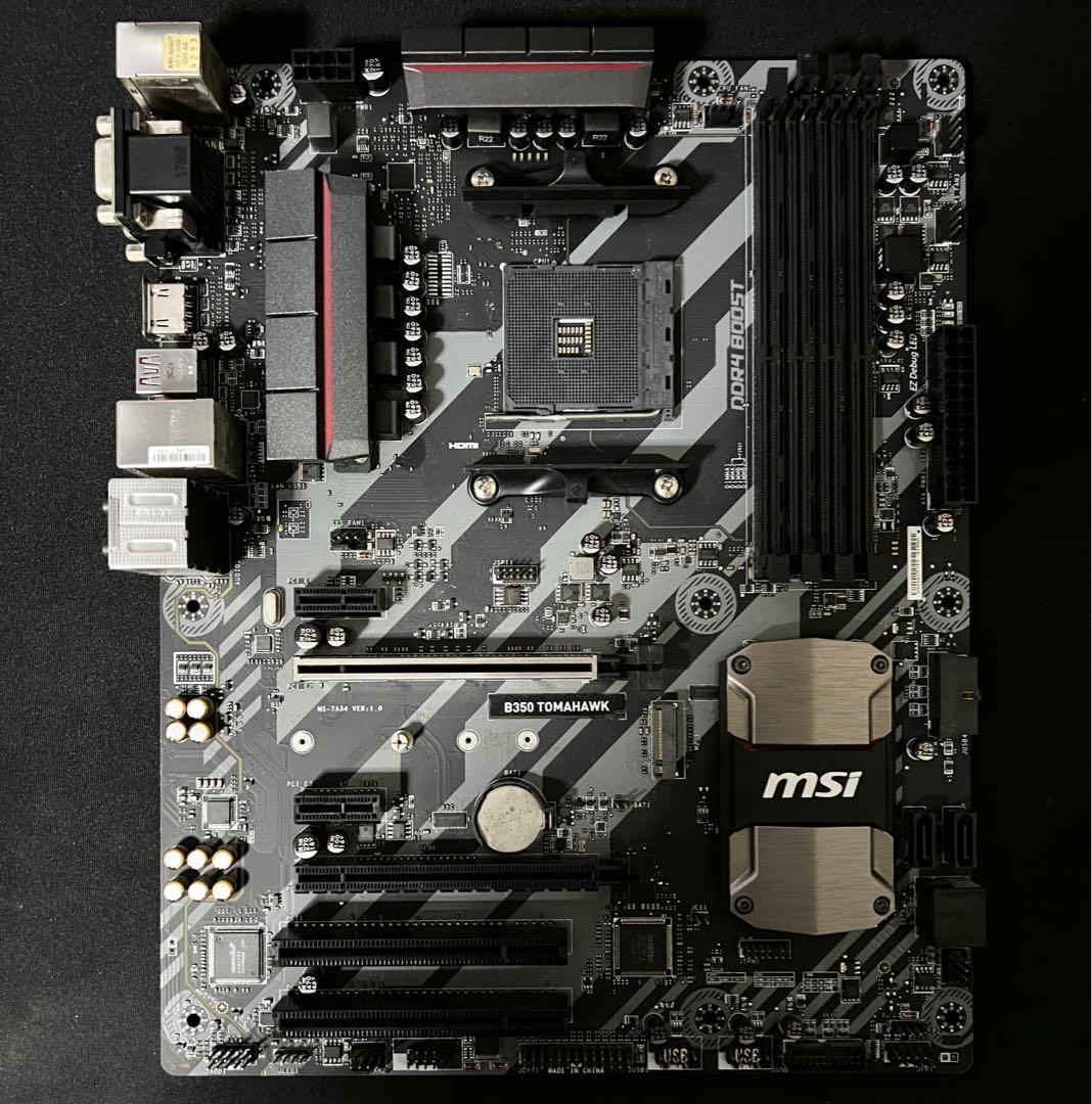MSI B350 Tomahawk Motherboard AM4 Ryzen , Computers & Tech, Parts