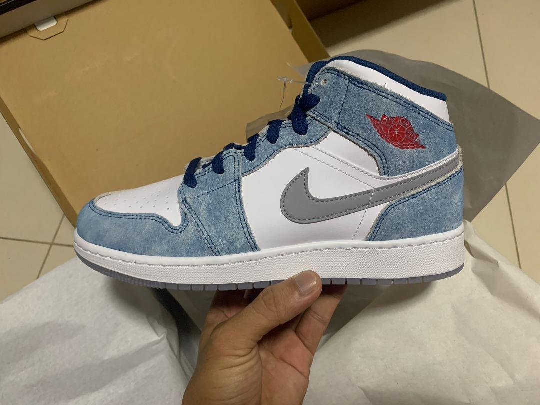 [MULTIPLE SIZES] Air Jordan 1 Mid SE GS French Blue Fire Red DR6235-401