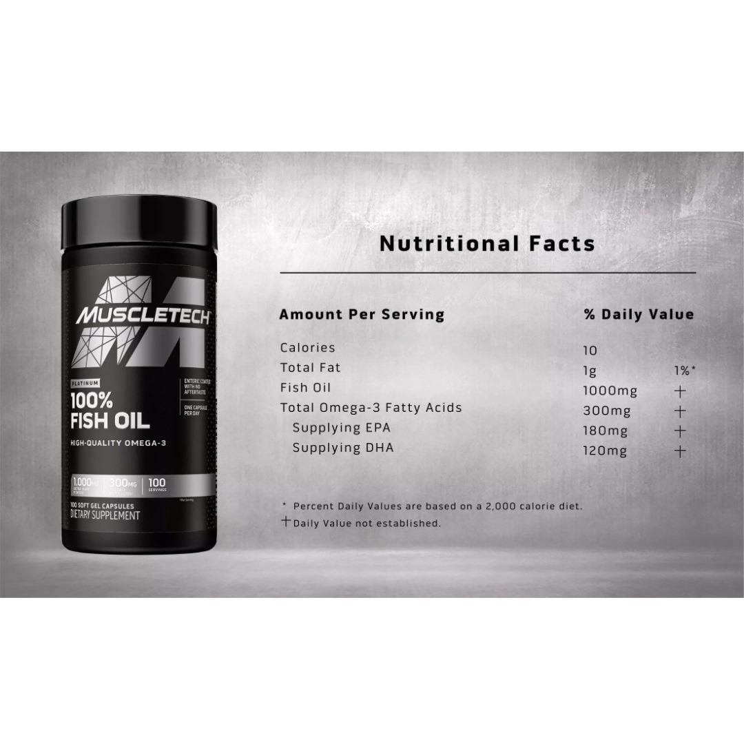 MuscleTech Platinum 100% Omega Fish Oil (100 Softgels) ( UP : $35 ...