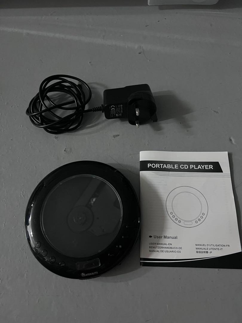 NAVISKAUTO Portable CD Player for Car with 2000mAh Rechargeable Battery