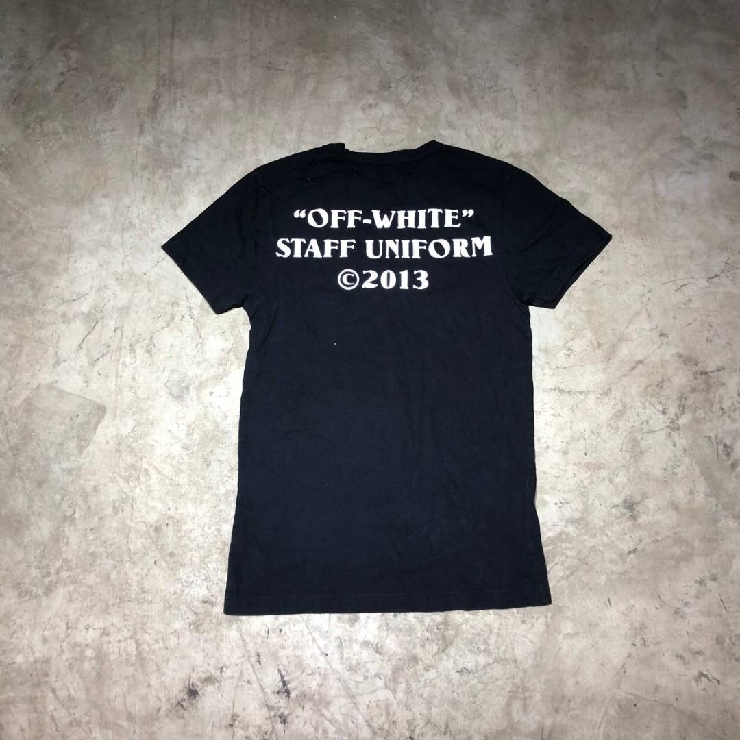 ledsage diskriminerende fiktion Off-White Staff Uniform Tee, Luxury, Apparel on Carousell