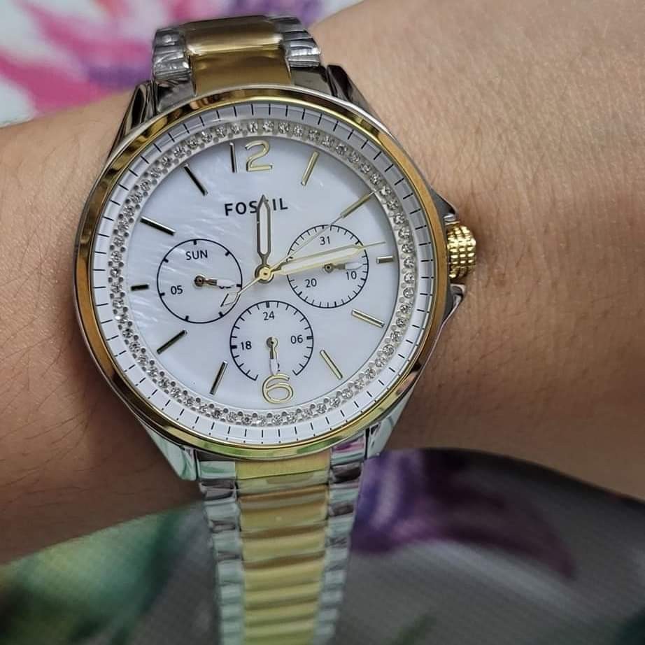 Original Fossil Two Tone Watch - Sadie, Women's Fashion, Watches ...