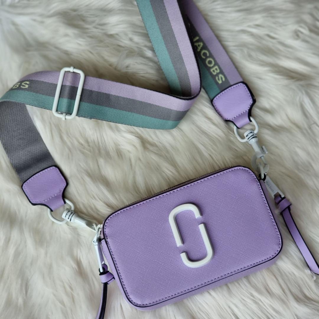 Buy MARC JACOBS Snapshot Ceramic Sling Bag with Detachable Strap, Purple &  Blue Color Women