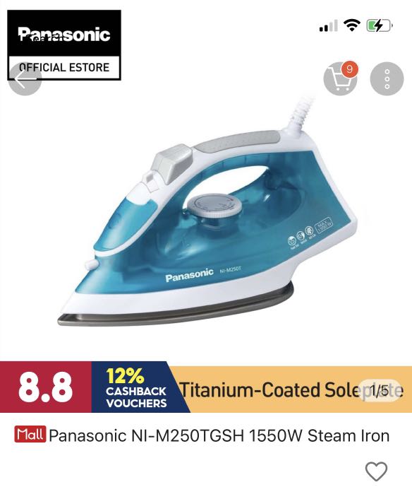 Panasonic Iron, TV & Home Appliances, Irons & Steamers on Carousell