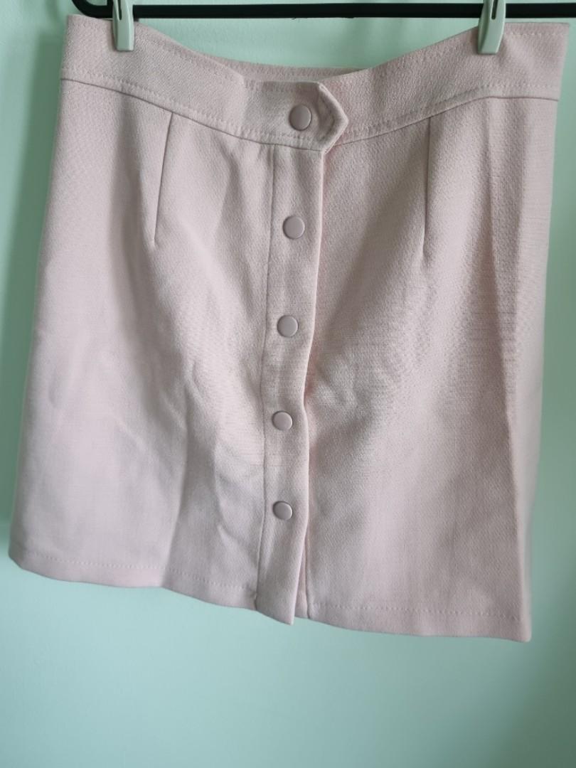 Pastel pink skirt, Women's Fashion, Bottoms, Skirts on Carousell