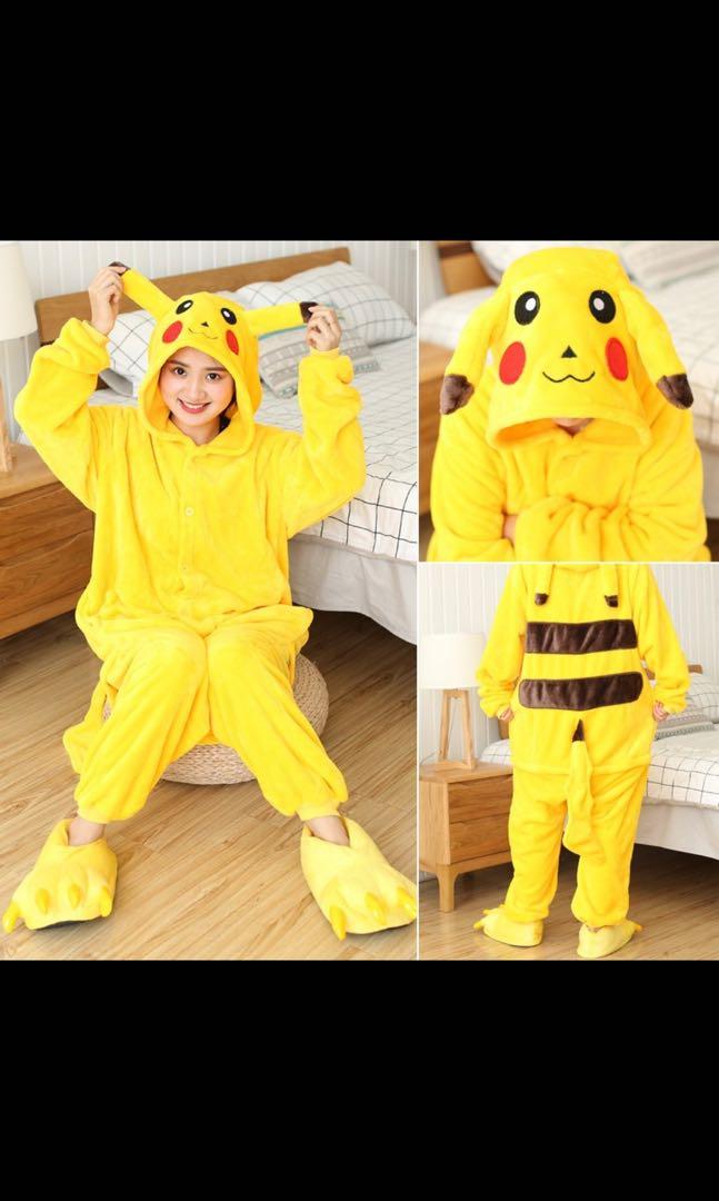 Pikachu Onesie in Size L, Women's Fashion, Dresses & Sets, Jumpsuits on