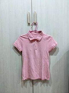 淡粉色polo衫m