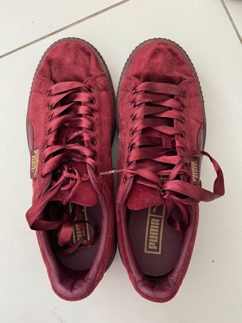 PUMA Red Velvet Shoes US7.5, Fashion, Footwear, Sneakers on
