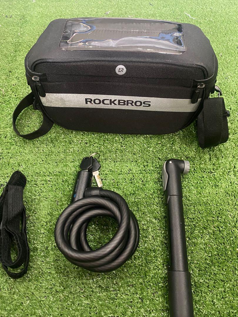 Rockbros bag decathlon pump decathlon bike lock, Sports Equipment