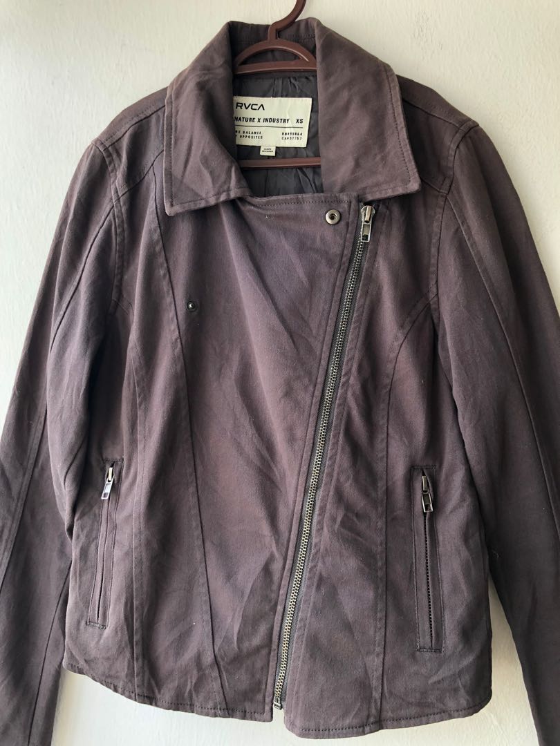 RVCA NATURE X INDUSTRY BIKER JACKET XS Women s Fashion Coats Jackets and Outerwear on Carousell