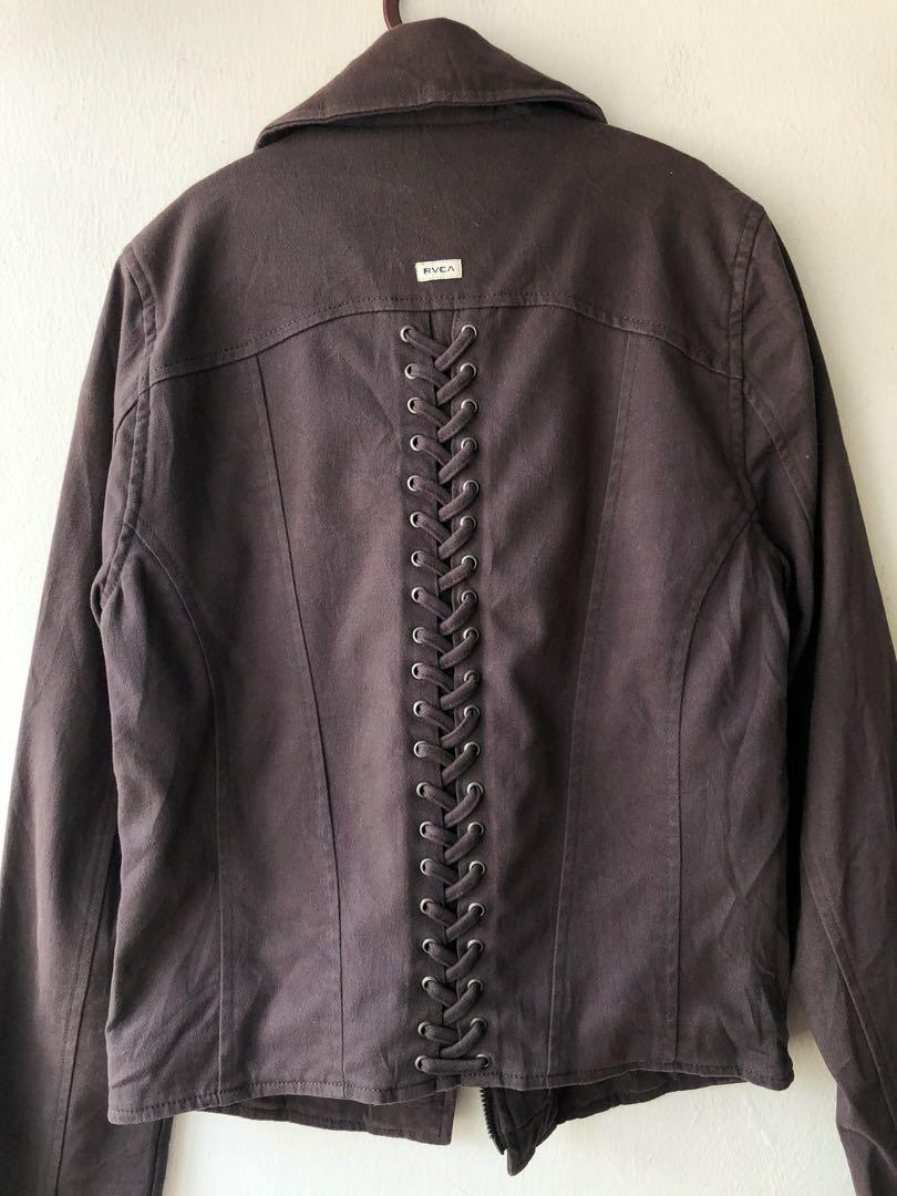 RVCA NATURE X INDUSTRY BIKER JACKET XS Women s Fashion Coats Jackets and Outerwear on Carousell