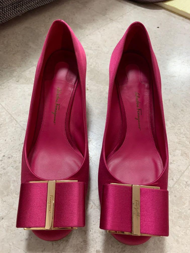 Salvatore Ferragamo hot pink Low heels 7D 37.5EUR, Luxury, Sneakers ...