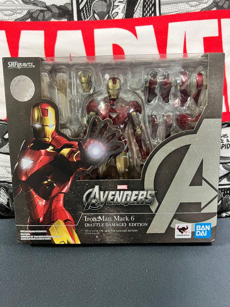 SHF Marvel Avengers Iron Man Tony Stark Sofa PVC Figure Model Toy 