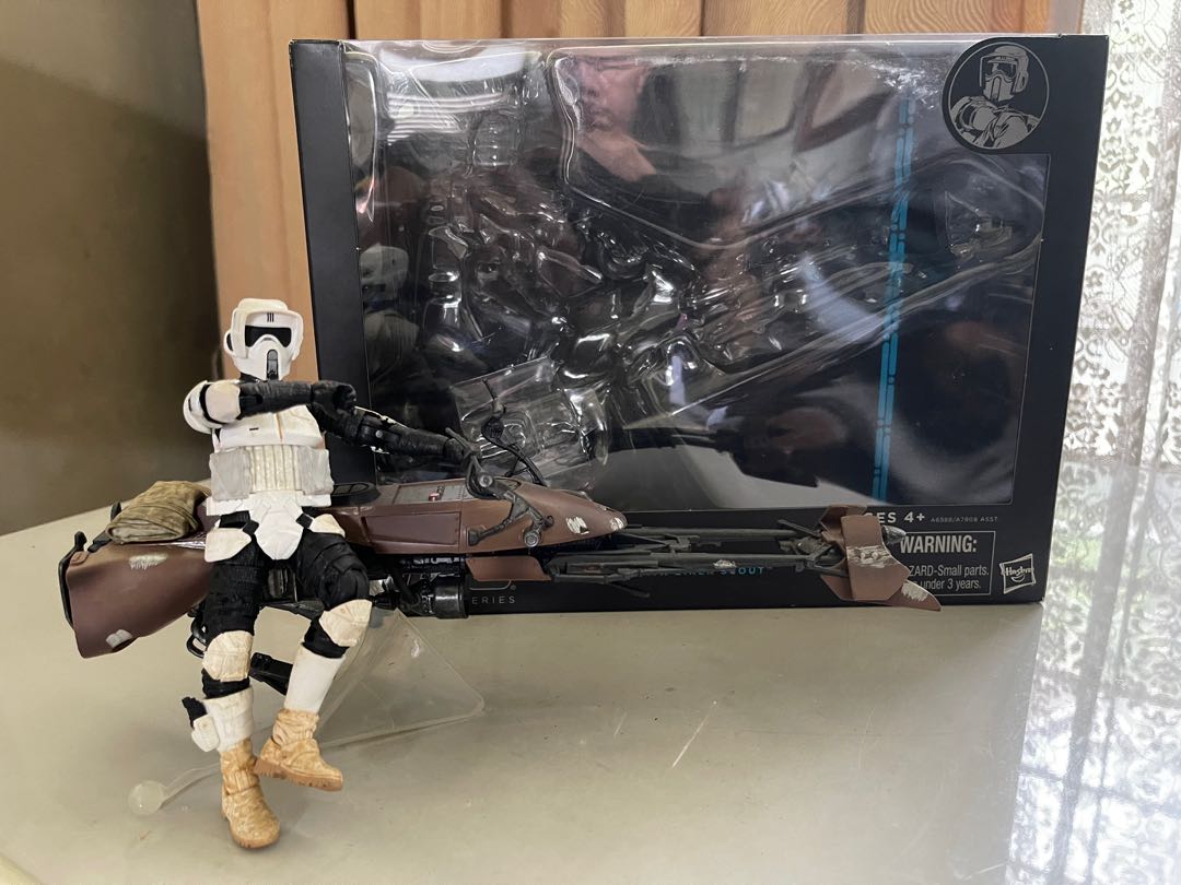 STAR WARS BLACK SERIES SPEEDER BIKE AND BIKER SCOUT, Hobbies & Toys ...