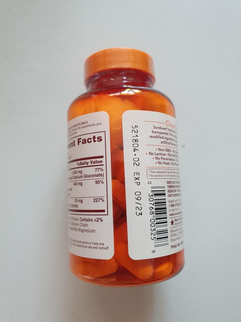 Sundown Calcium Magnesium & Zinc, Health & Nutrition, Health