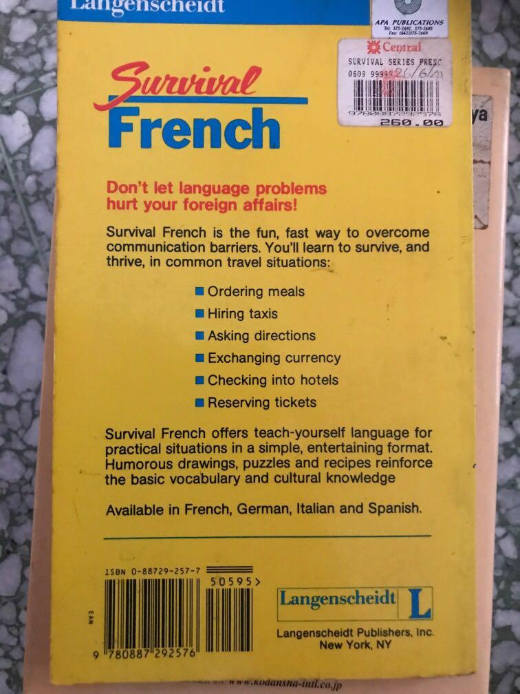 Survival french, Hobbies & Toys, Books & Magazines, Assessment Books on