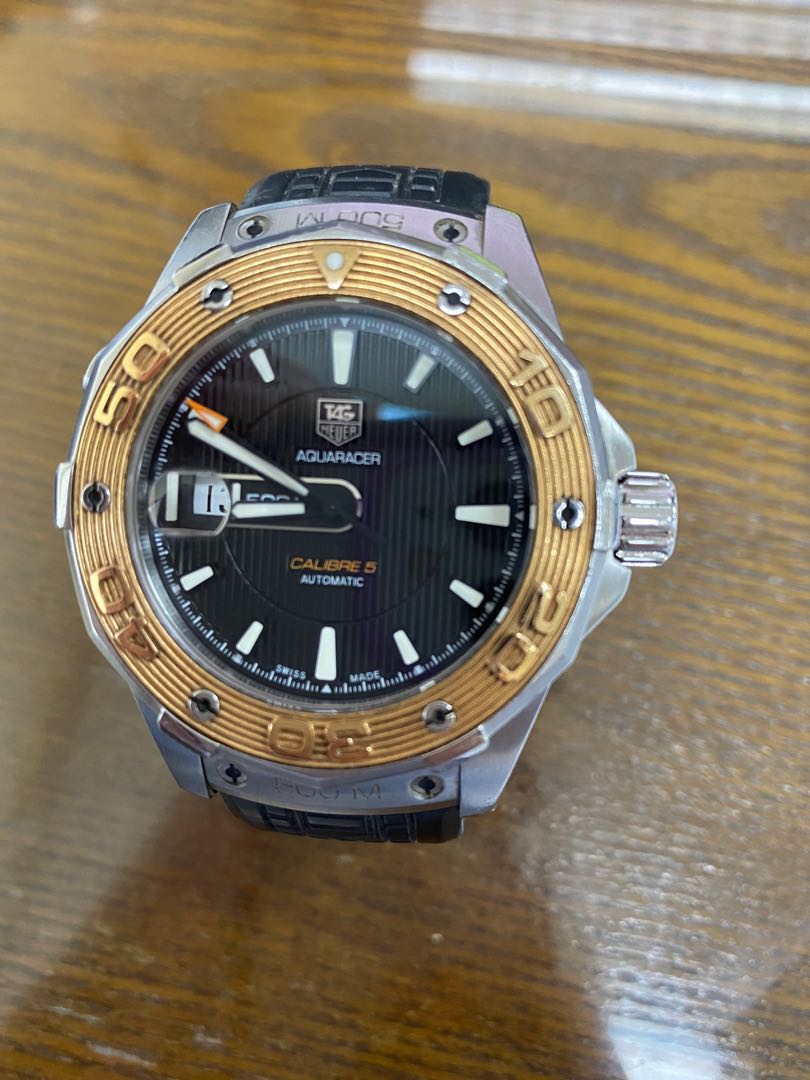 Tag heuer aquaracer calibre 5 rose gold sale