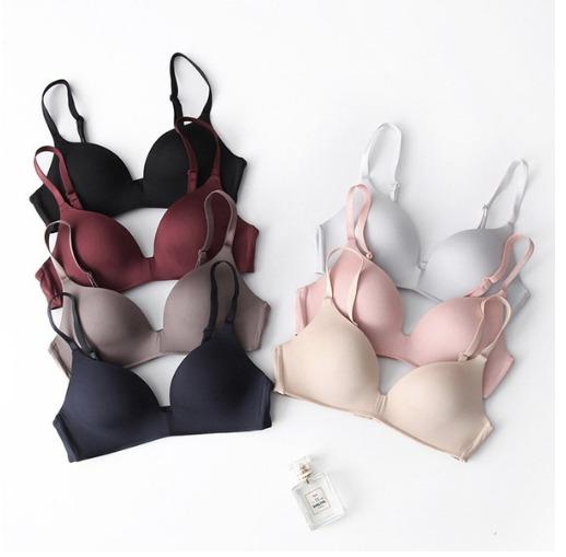 Thin seamless underwear women's underwire small chest push up thin student  triangle cup smooth bra, Women's Fashion, New Undergarments & Loungewear on  Carousell