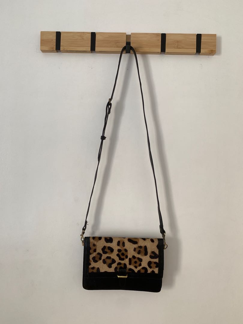 Leopard print clearance fur bag topshop