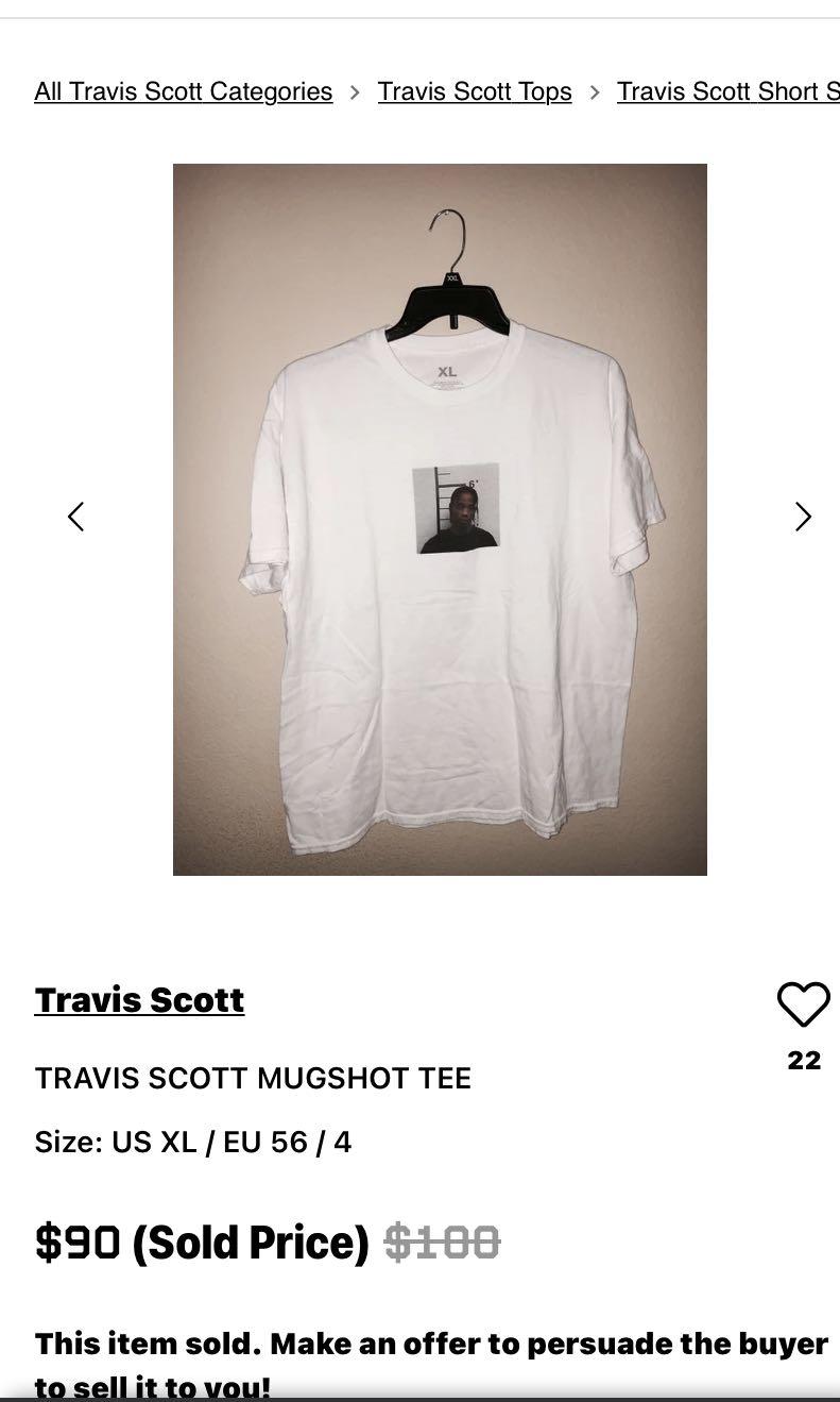 Travis Scott Mugshot "Free The Rage" Cactus Jack 1st Gen, Men's Fashion