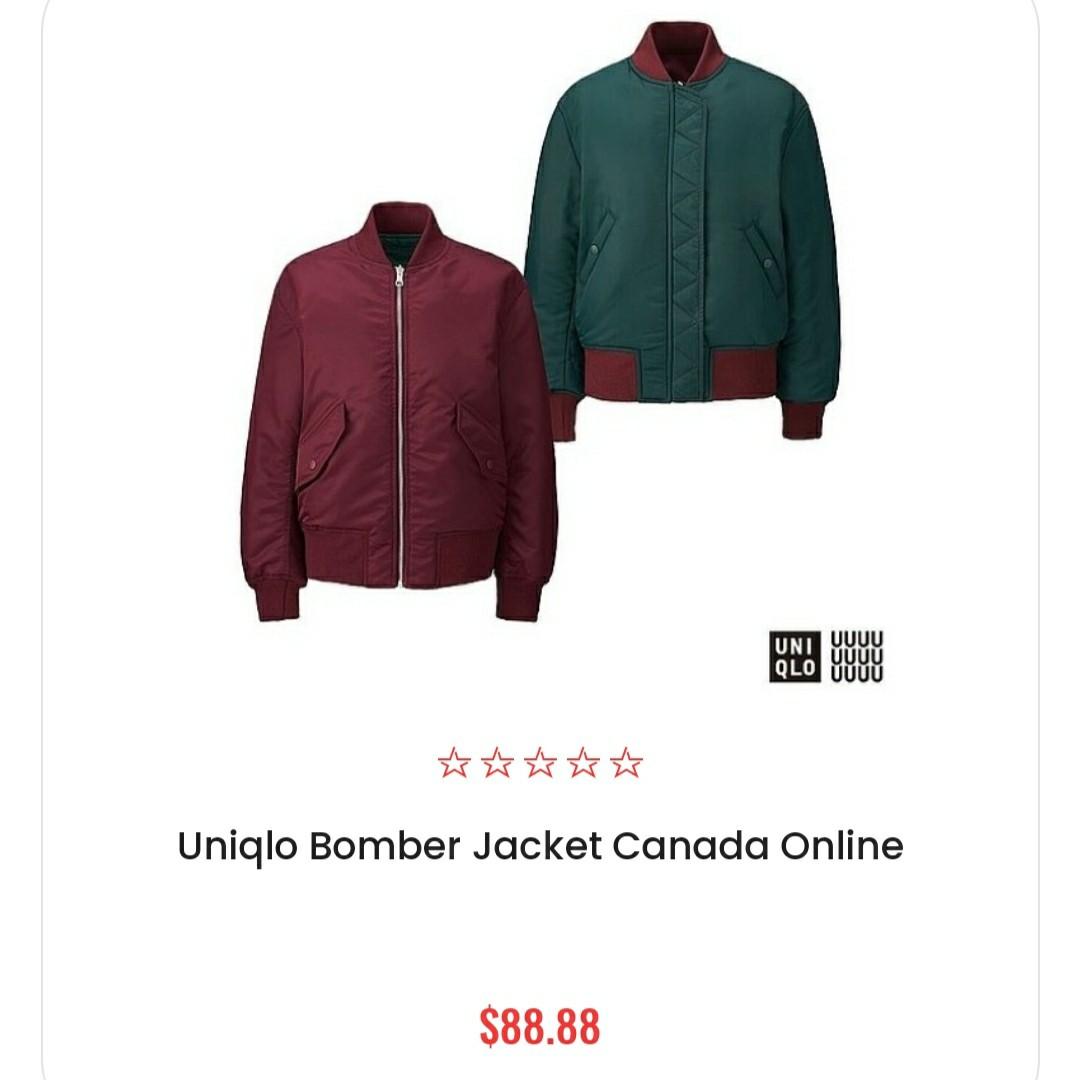 Uniqlo bomber jacket canada hotsell
