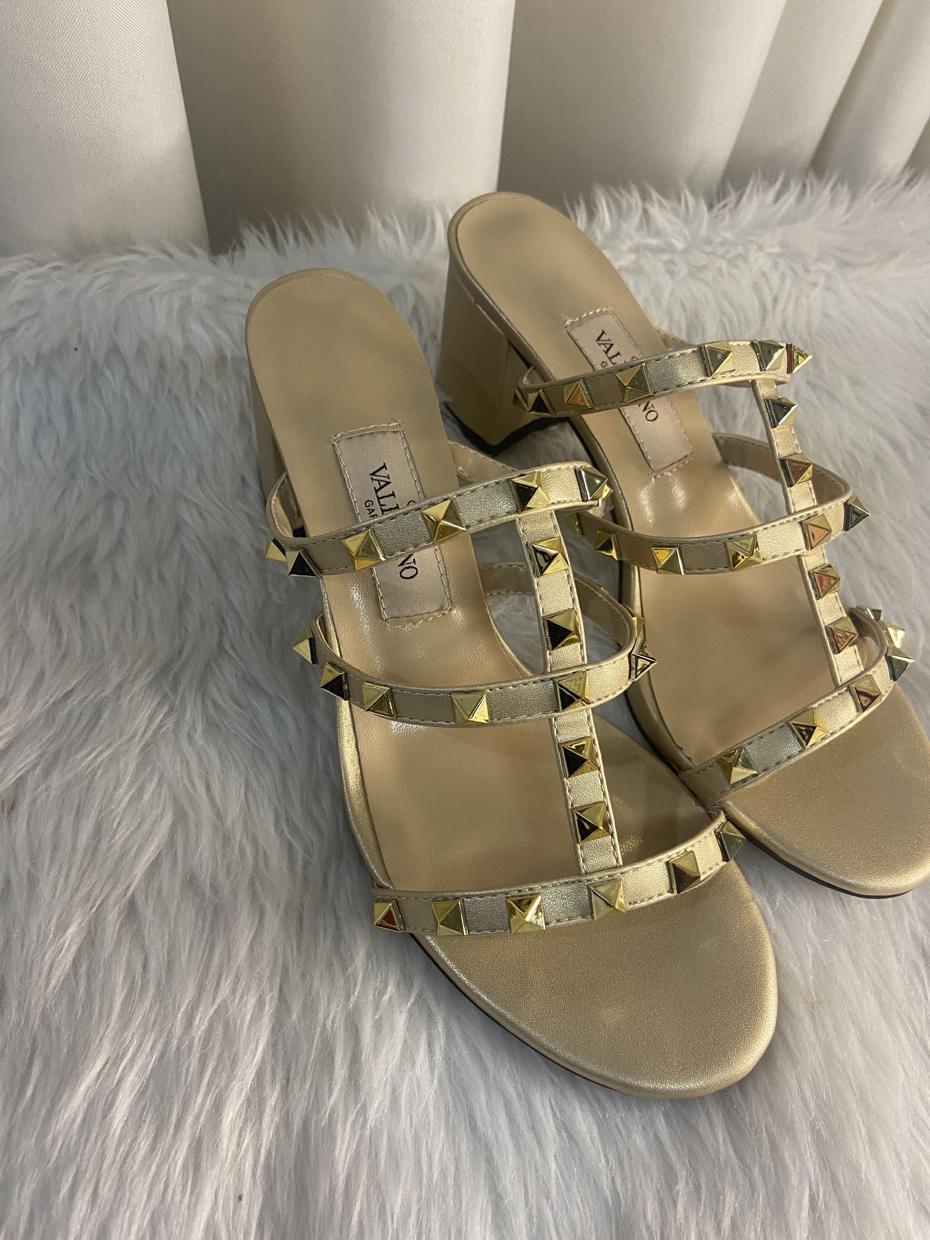 Valentino sandals gold cheap