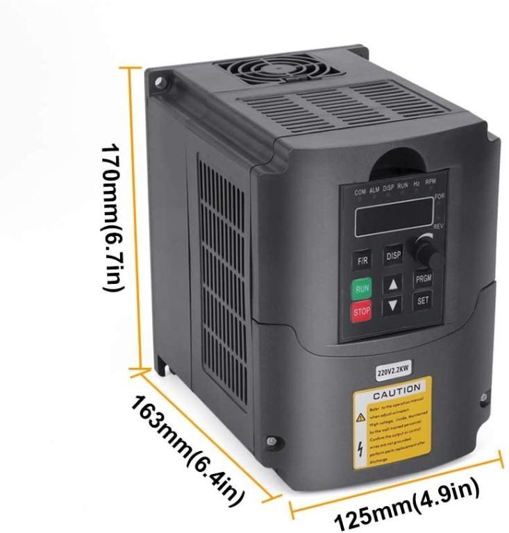 VFD 220V 2.2KW 3hp Variable Frequency Drive, craftsman168 CNC VFD Motor ...