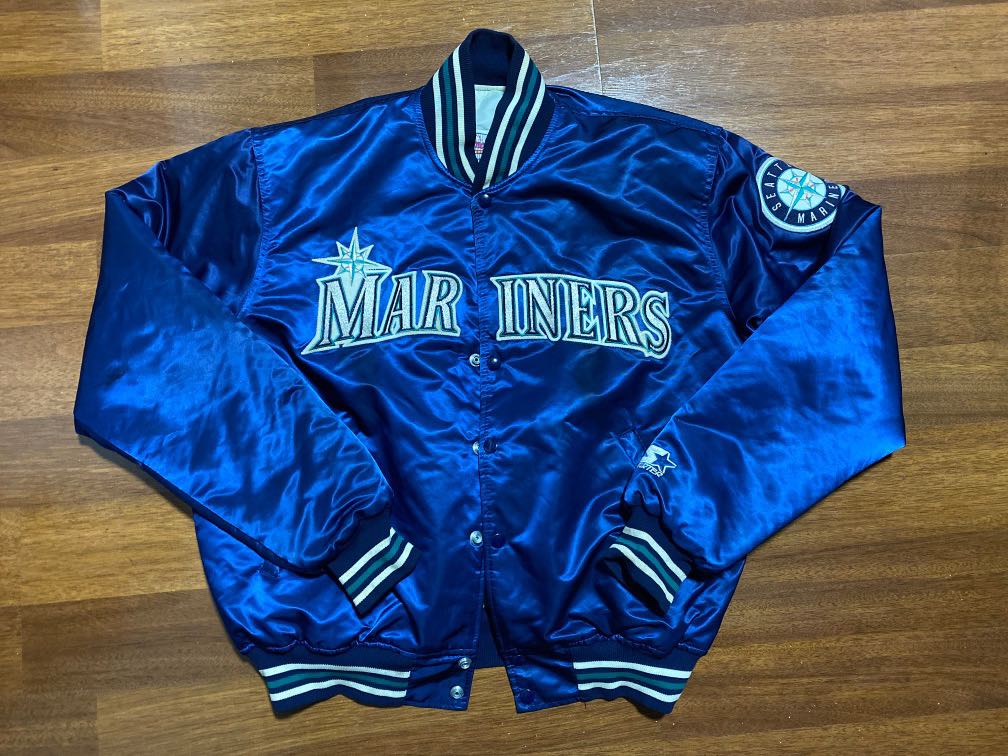 Vintage 90s Seattle Mariners lightweight MLB bomber jacket. Made in Korea.  Fully lined. Medium