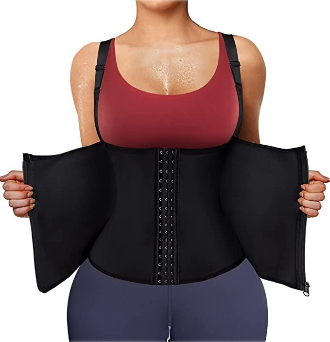 Drotas Women Waist Trainer Vest Slim Corset Neoprene Sauna Tank Top Zipper Weight Loss Body Shaper Shirt Women s Fashion New Undergarments Loungewear on Carousell