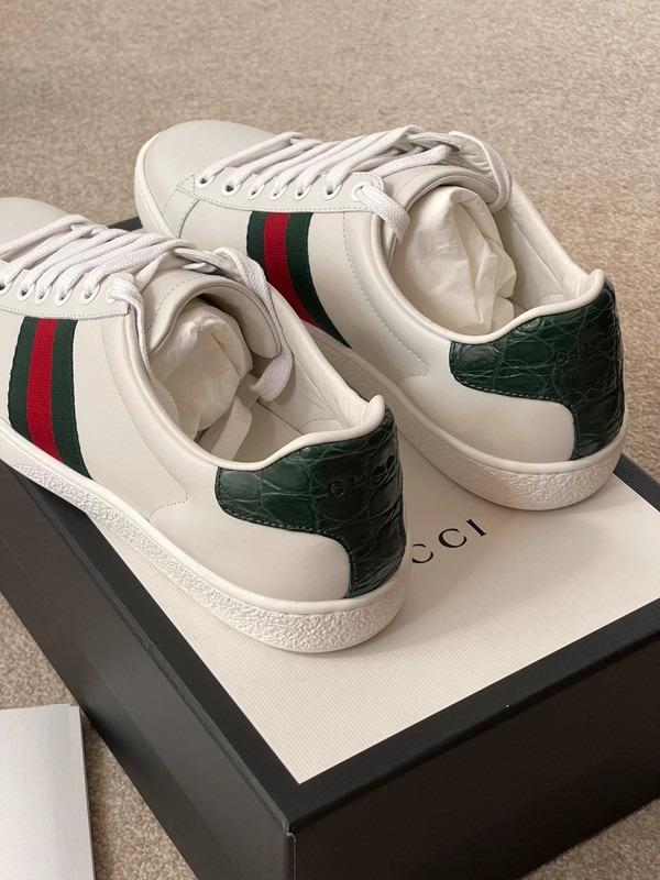 Gucci ace leather sneaker womens new arrivals