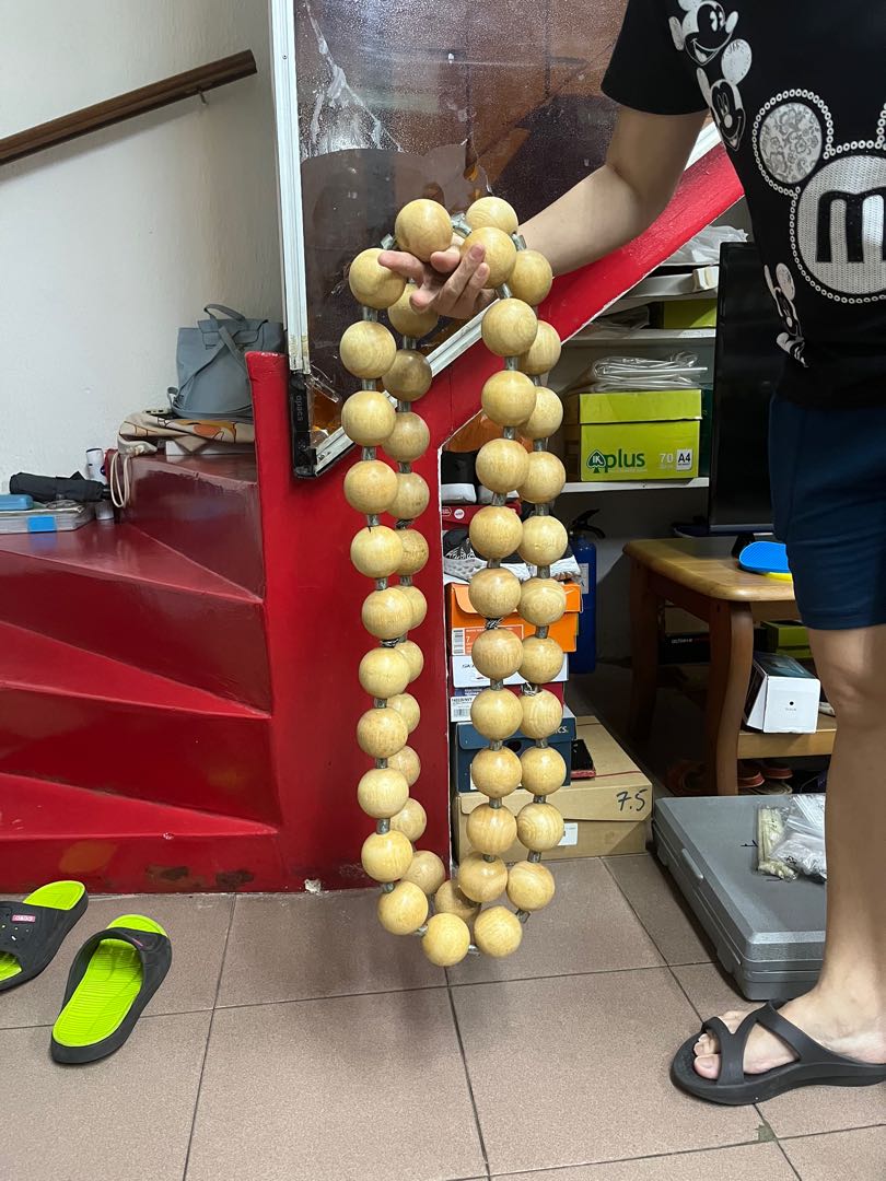 Wooden Beads Hula Hoop Exercise Equipment, Sports Equipment, Exercise