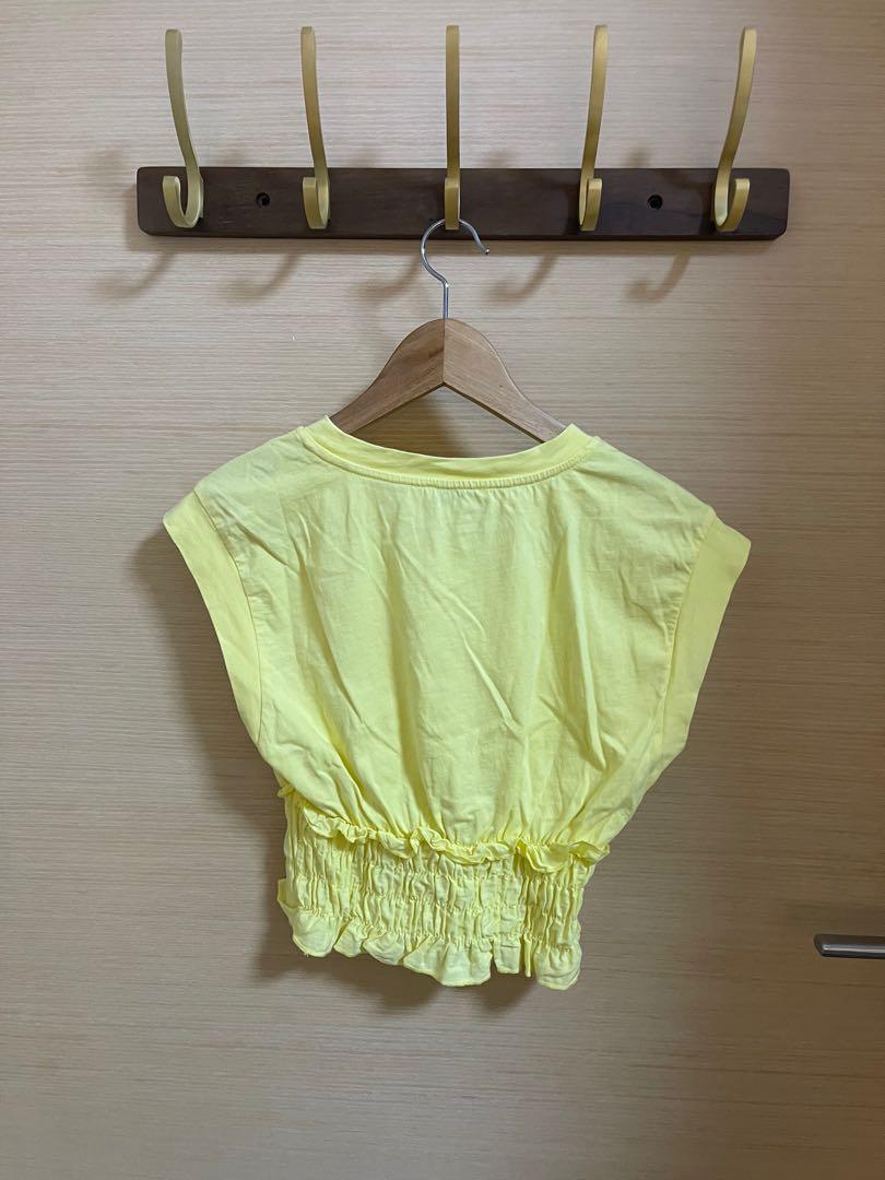 Yellow Zara Top, Women's Fashion, Tops, Blouses on Carousell
