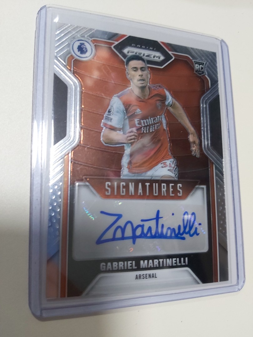 2021-22 EPL Prizm Gabriel Martinelli RC Rookie Auto Autograph