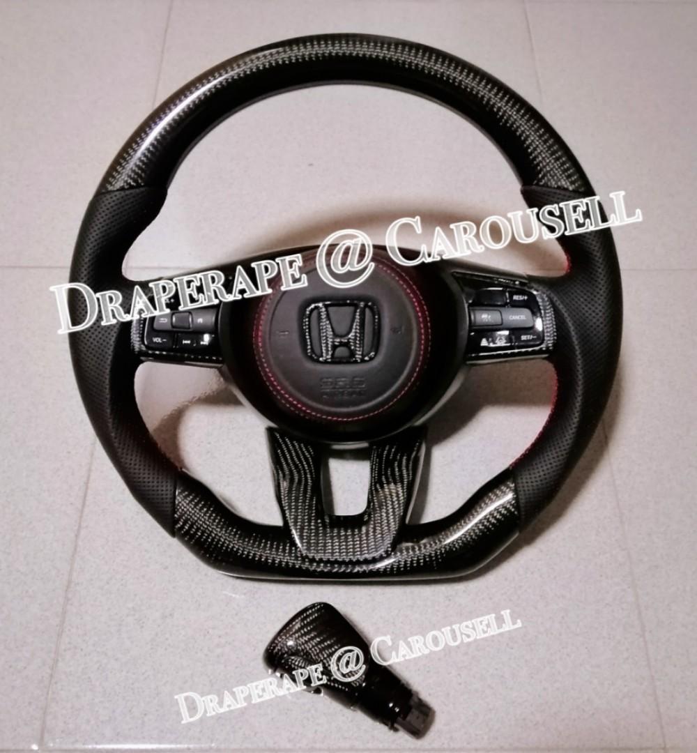2021 Honda Vezel HRV Carbon Fibre Steering Wheel Carbon Fiber