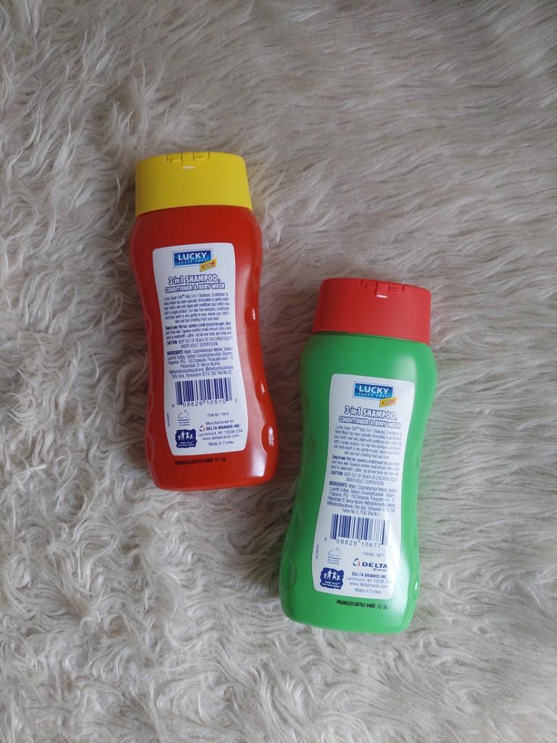 3in1 Shampoo, Conditioner & Body Wash (Category: Baby Toiletries & Grooming) located in Quezon City. Submitted by affordable.stuff.for.sale (Listing ID 1177586795, Image 2). Description: 3in1 Shampoo, Conditioner & Body Wash ** Php 120 each ** Made in Turkey 🇹🇷 ** Brand: Lucky Super Soft for Kids ** Available stock: - Watermelon Wonders - 2 - Strawberry Smart - 2 ** No tears! ** No Knots! ** 355 mL per bottle #luckysupersoft #lucky #forkids #wa