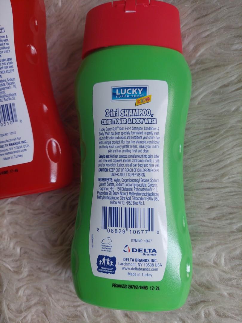 3in1 Shampoo, Conditioner & Body Wash (Category: Baby Toiletries & Grooming) located in Quezon City. Submitted by affordable.stuff.for.sale (Listing ID 1177586795, Image 3). Description: 3in1 Shampoo, Conditioner & Body Wash ** Php 120 each ** Made in Turkey 🇹🇷 ** Brand: Lucky Super Soft for Kids ** Available stock: - Watermelon Wonders - 2 - Strawberry Smart - 2 ** No tears! ** No Knots! ** 355 mL per bottle #luckysupersoft #lucky #forkids #wa