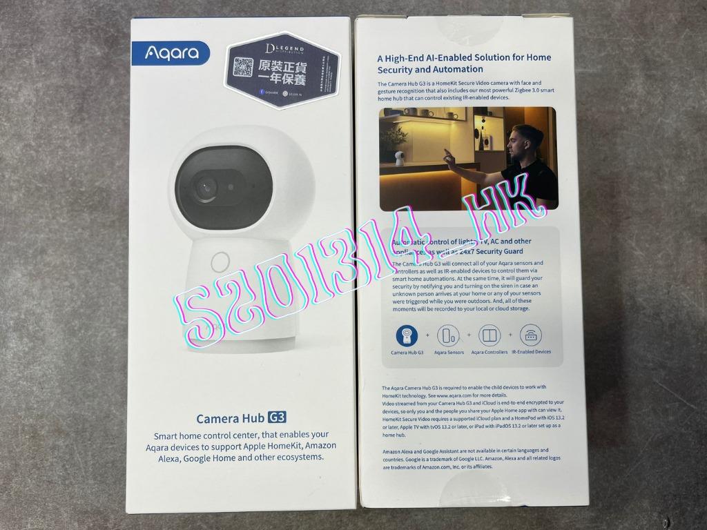 【全新行貨 門市現貨】Aqara Camera Hub 蘋果 Apple HomeKit 智能家居攝錄機 G3 CHH03, 家庭電器, 電視 & 其他娛樂, 娛樂系統及智能家居產品
