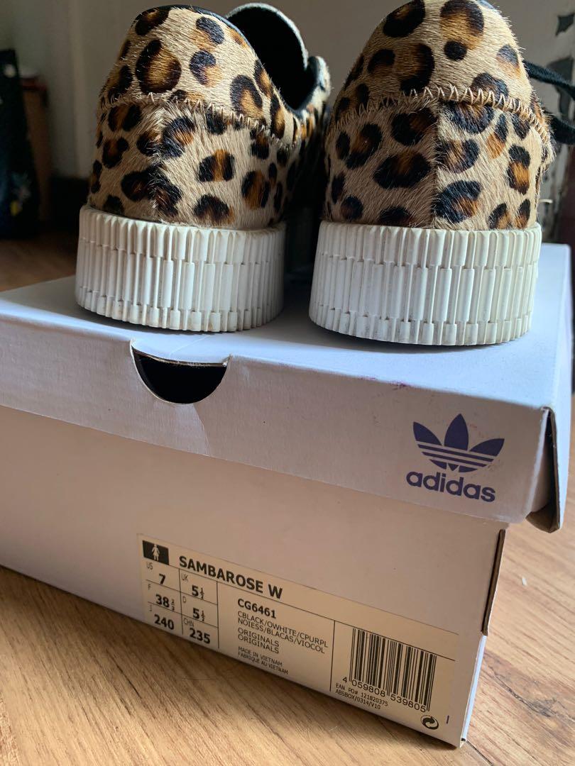 Adidas Sambarose Leopard Fesyen Wanita Sepatu di Carousell